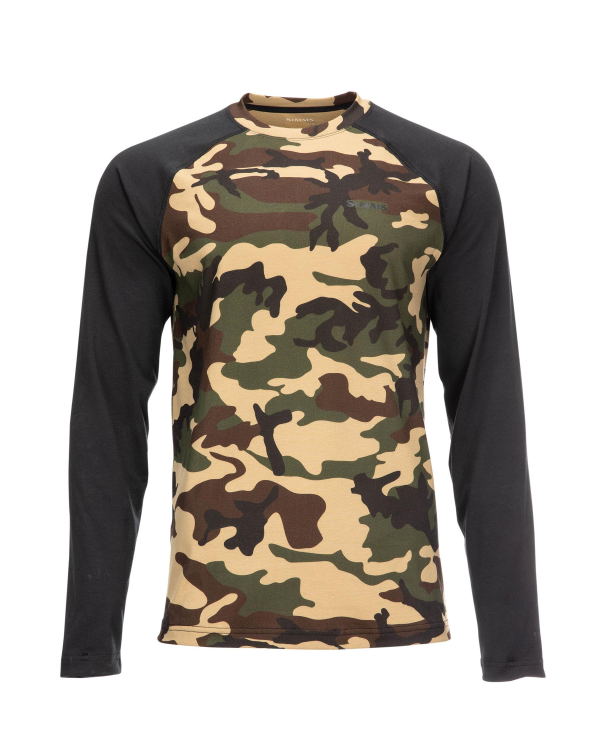 Simms Lightweight Baselayer Top Woodland Camo